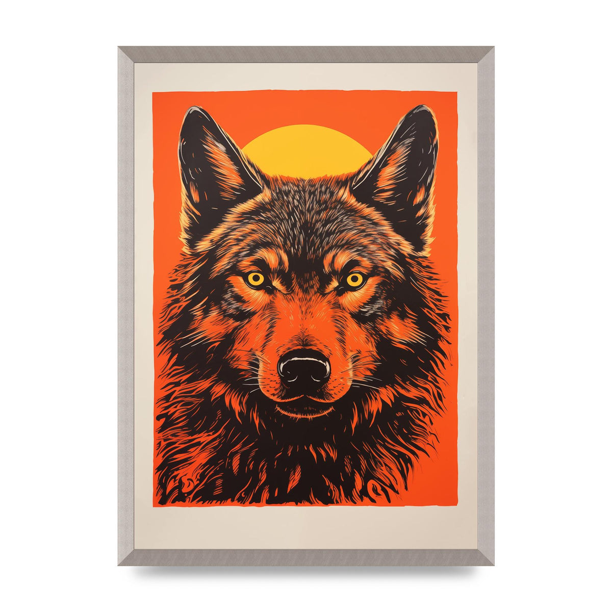 Wolfs Mystery on Orange Risograph