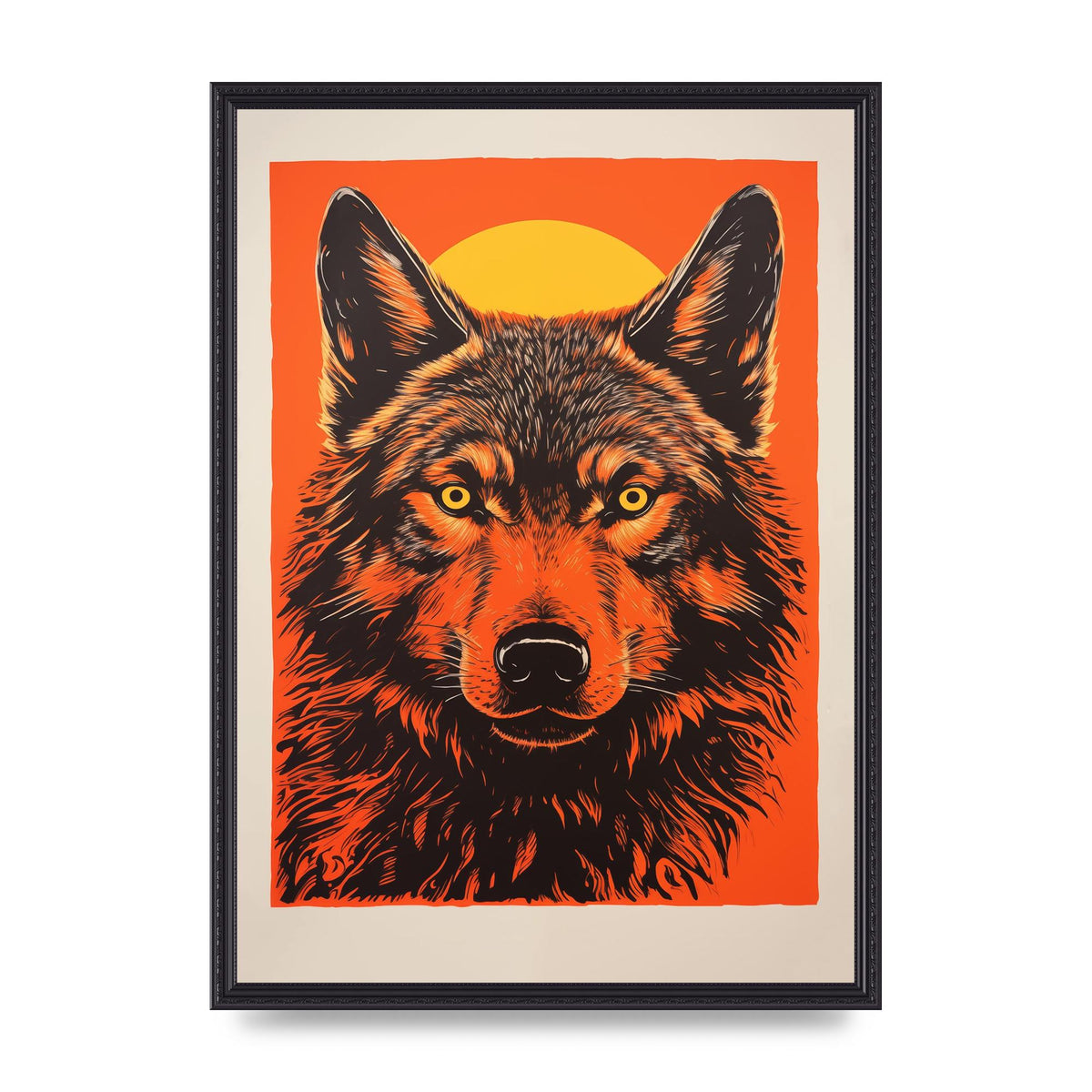 Wolfs Mystery on Orange Risograph