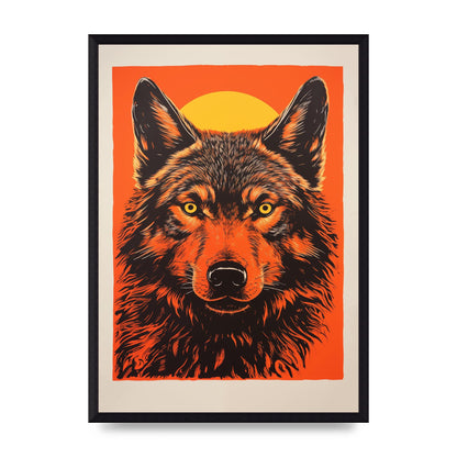 Wolfs Mystery on Orange Risograph