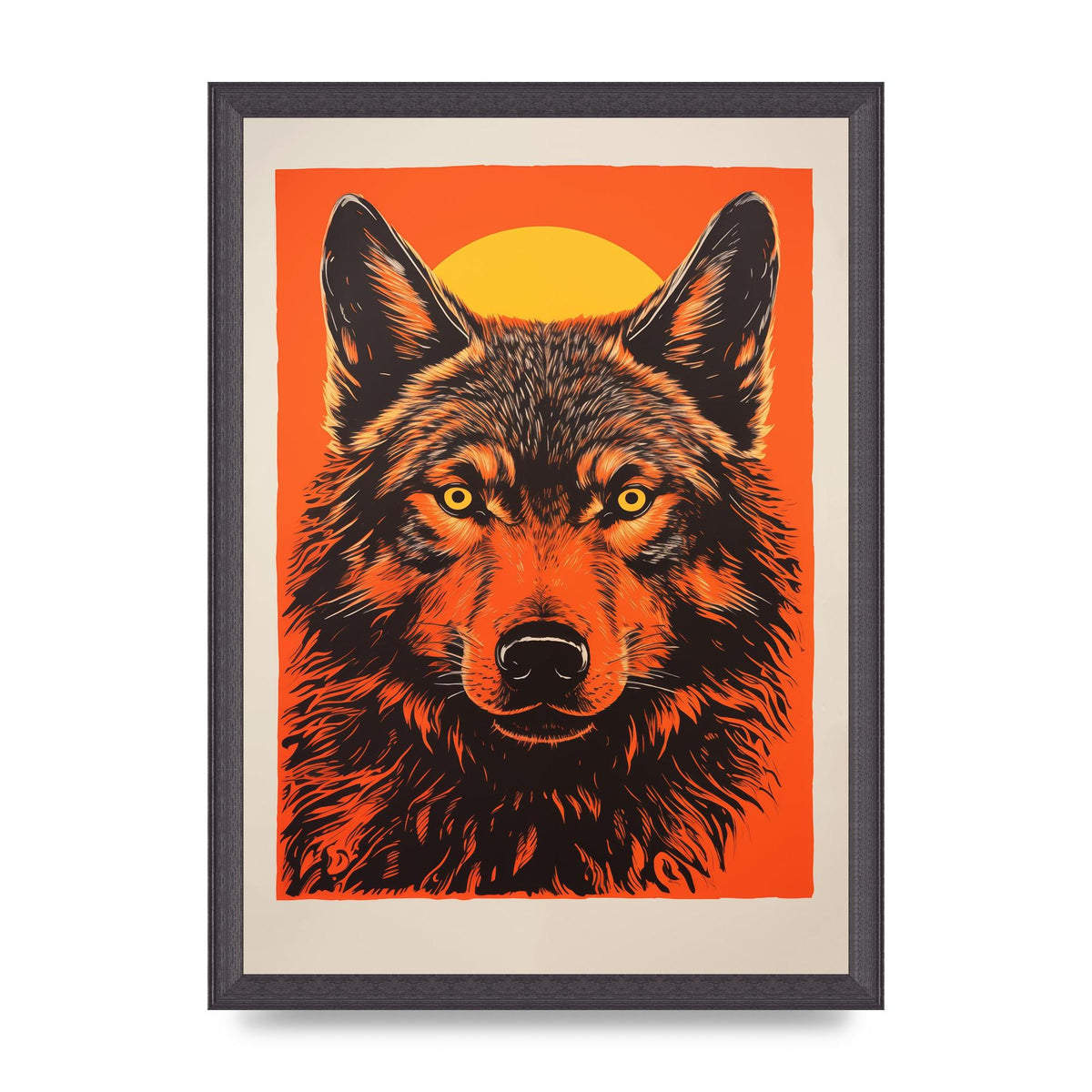 Wolfs Mystery on Orange Risograph