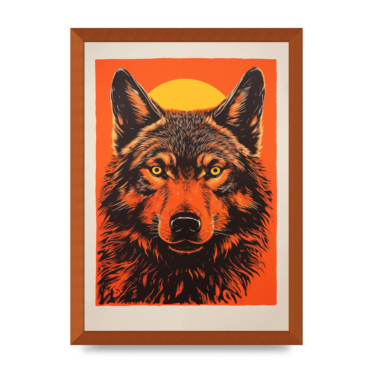 Wolfs Mystery on Orange Risograph