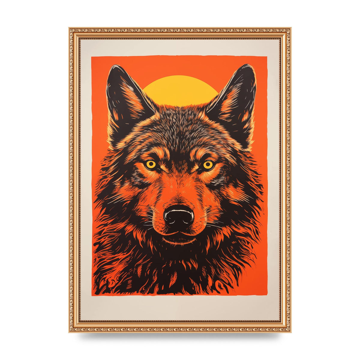 Wolfs Mystery on Orange Risograph