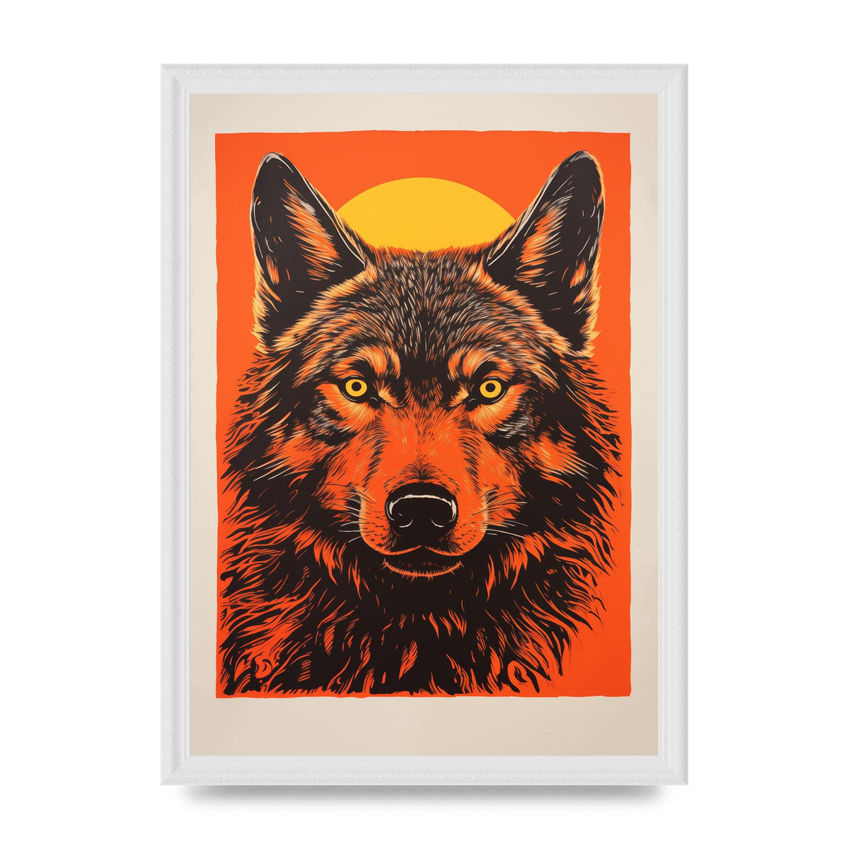 Wolfs Mystery on Orange Risograph