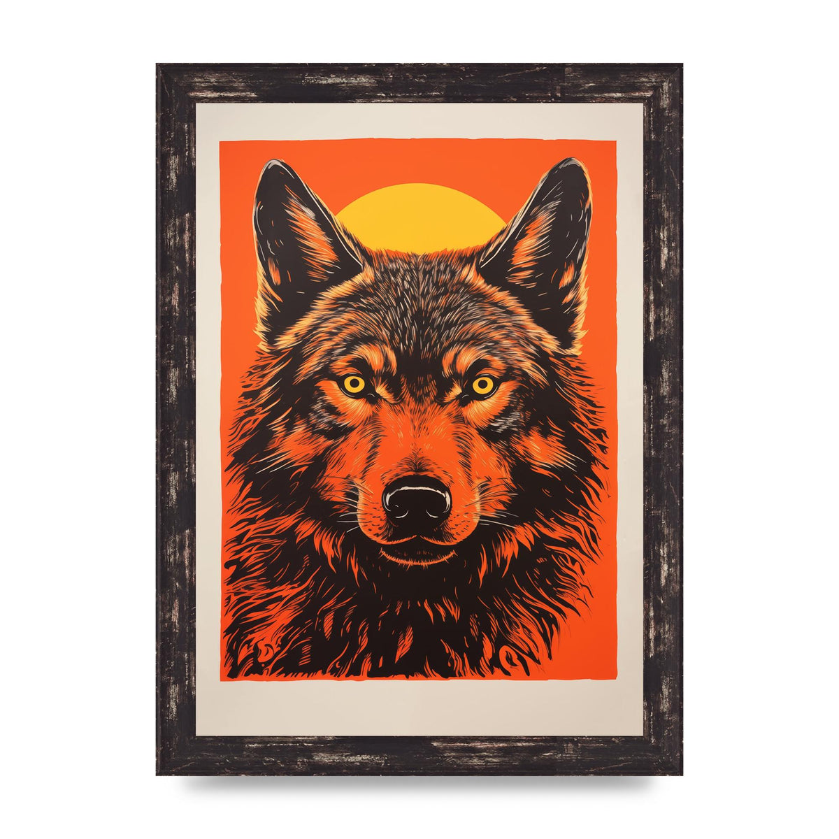 Wolfs Mystery on Orange Risograph