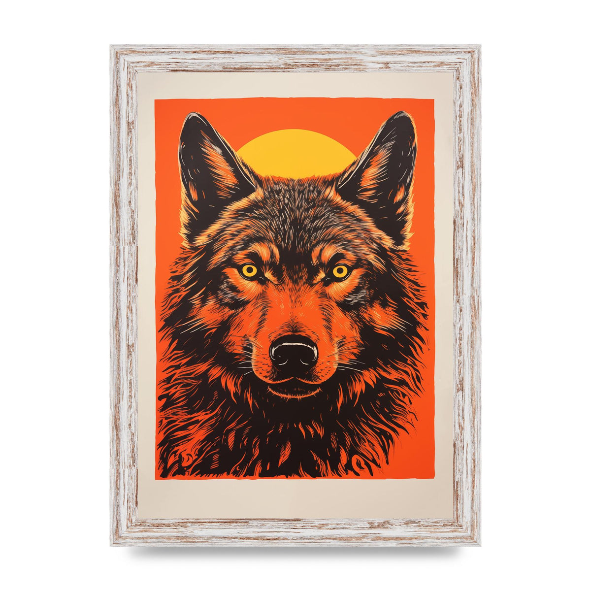 Wolfs Mystery on Orange Risograph