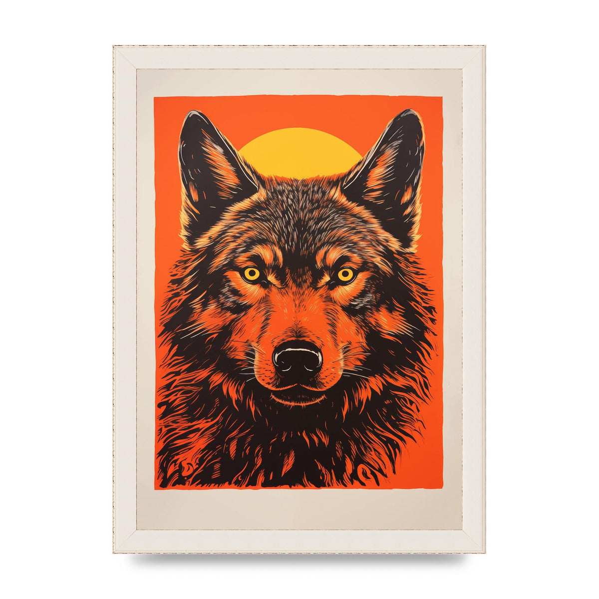 Wolfs Mystery on Orange Risograph