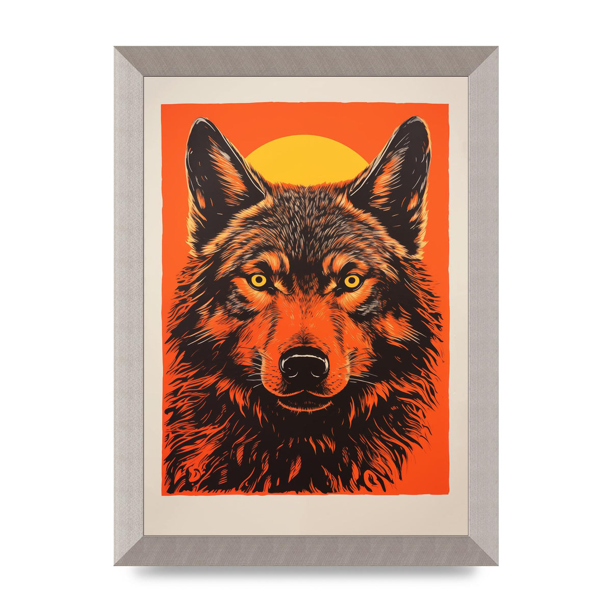 Wolfs Mystery on Orange Risograph