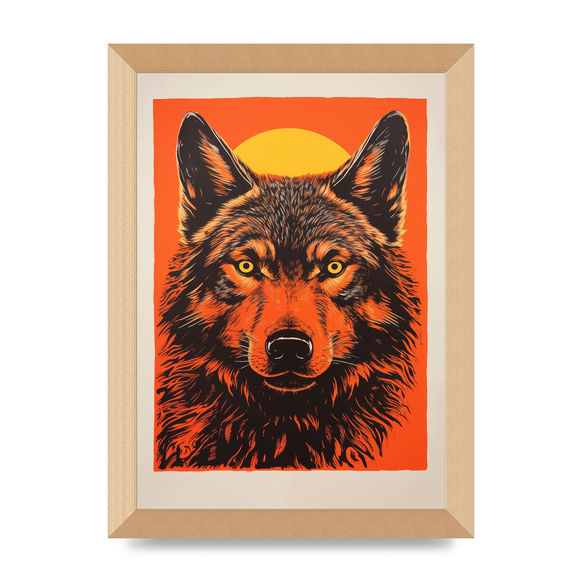 Wolfs Mystery on Orange Risograph