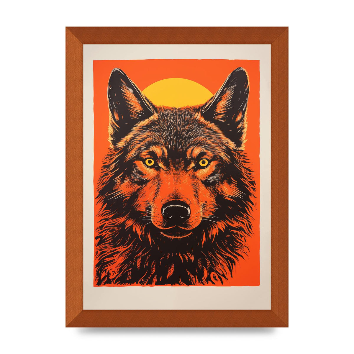 Wolfs Mystery on Orange Risograph
