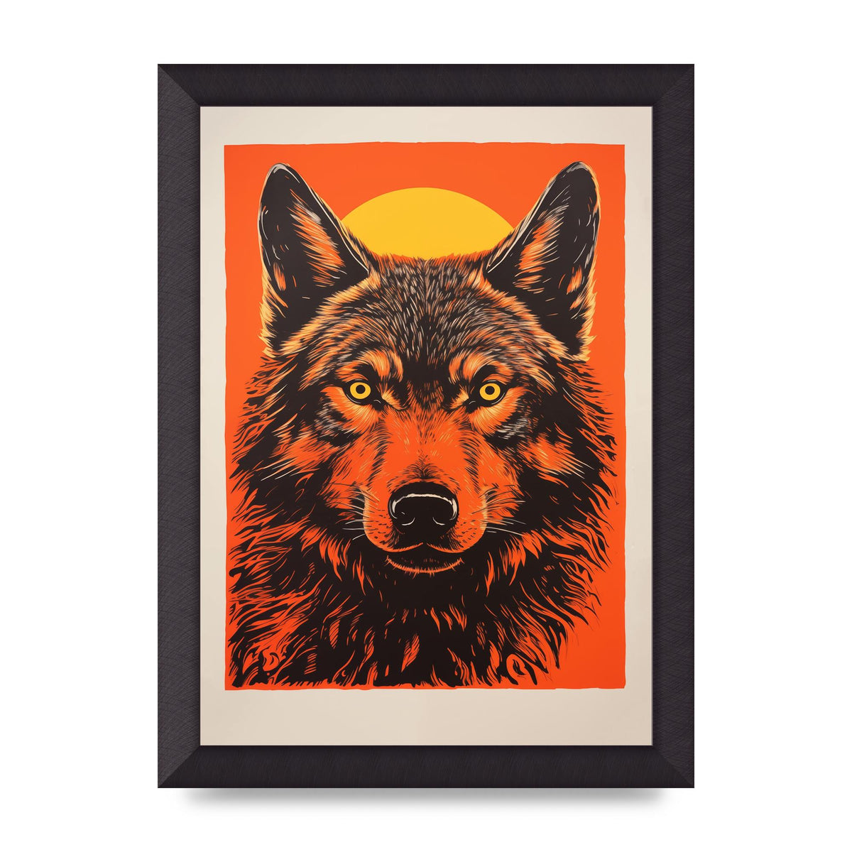 Wolfs Mystery on Orange Risograph
