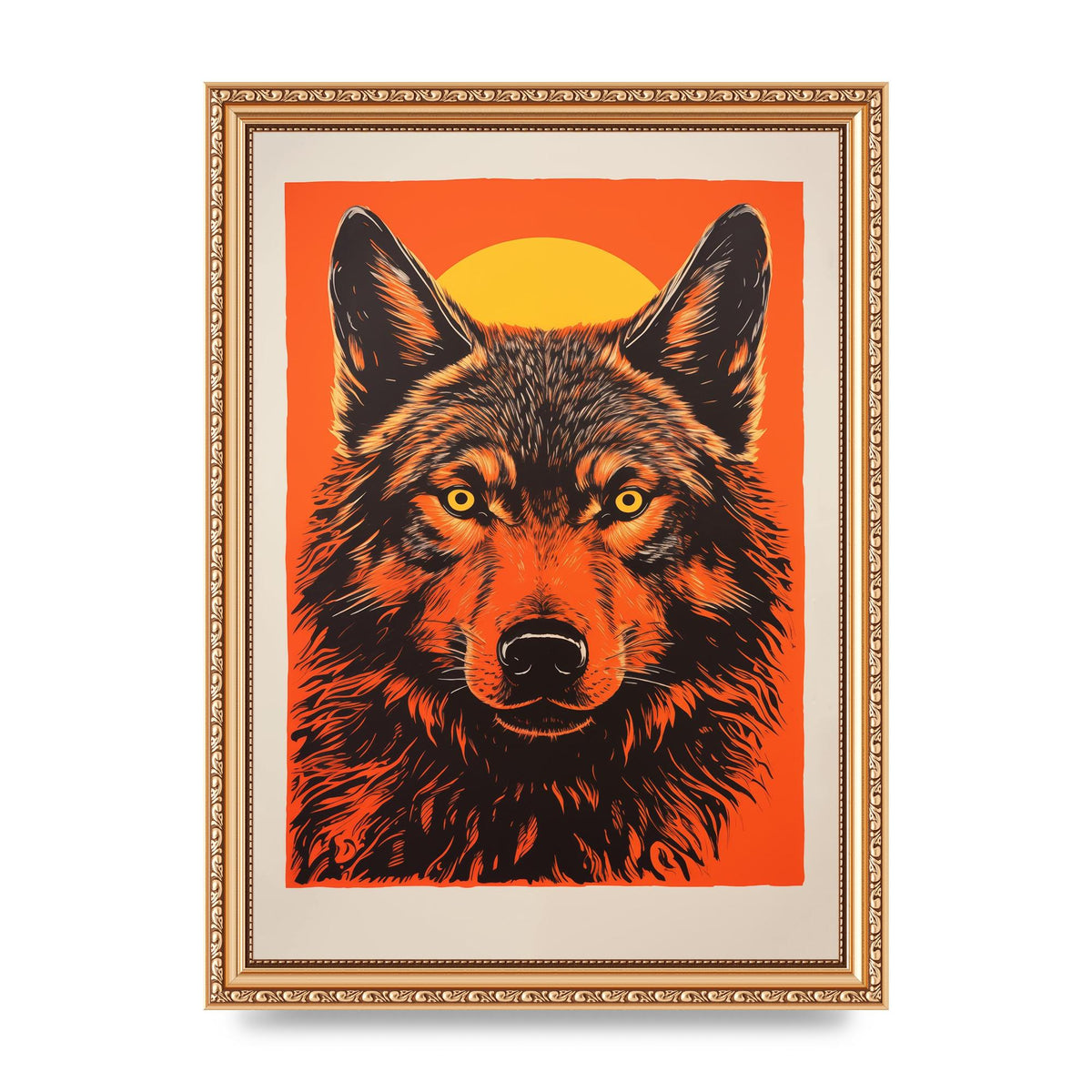Wolfs Mystery on Orange Risograph