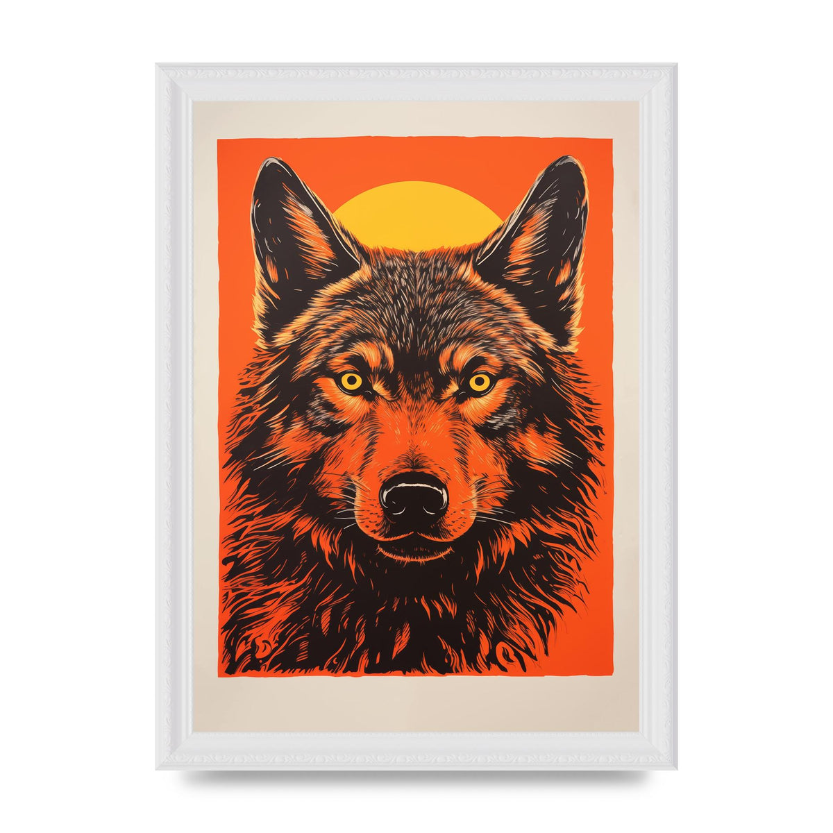 Wolfs Mystery on Orange Risograph