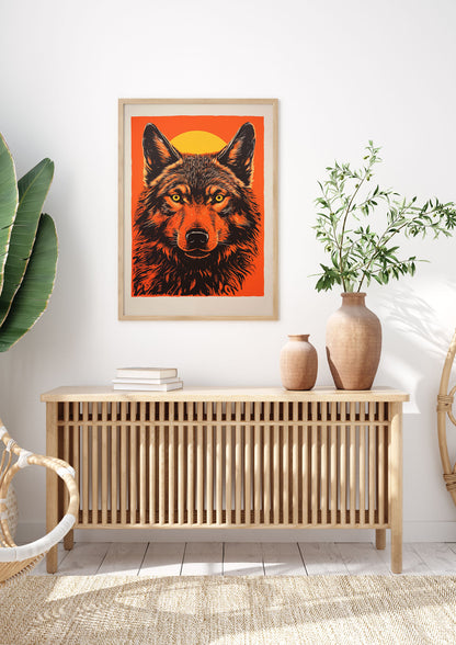 Wolfs Mystery on Orange Risograph