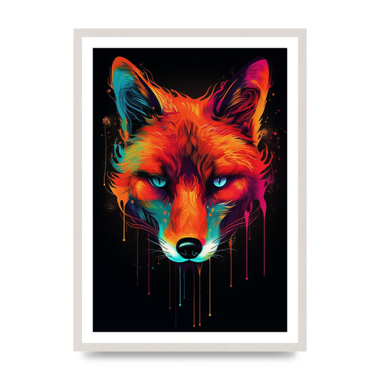 Cunning Fox in Dynamic Neon Reds