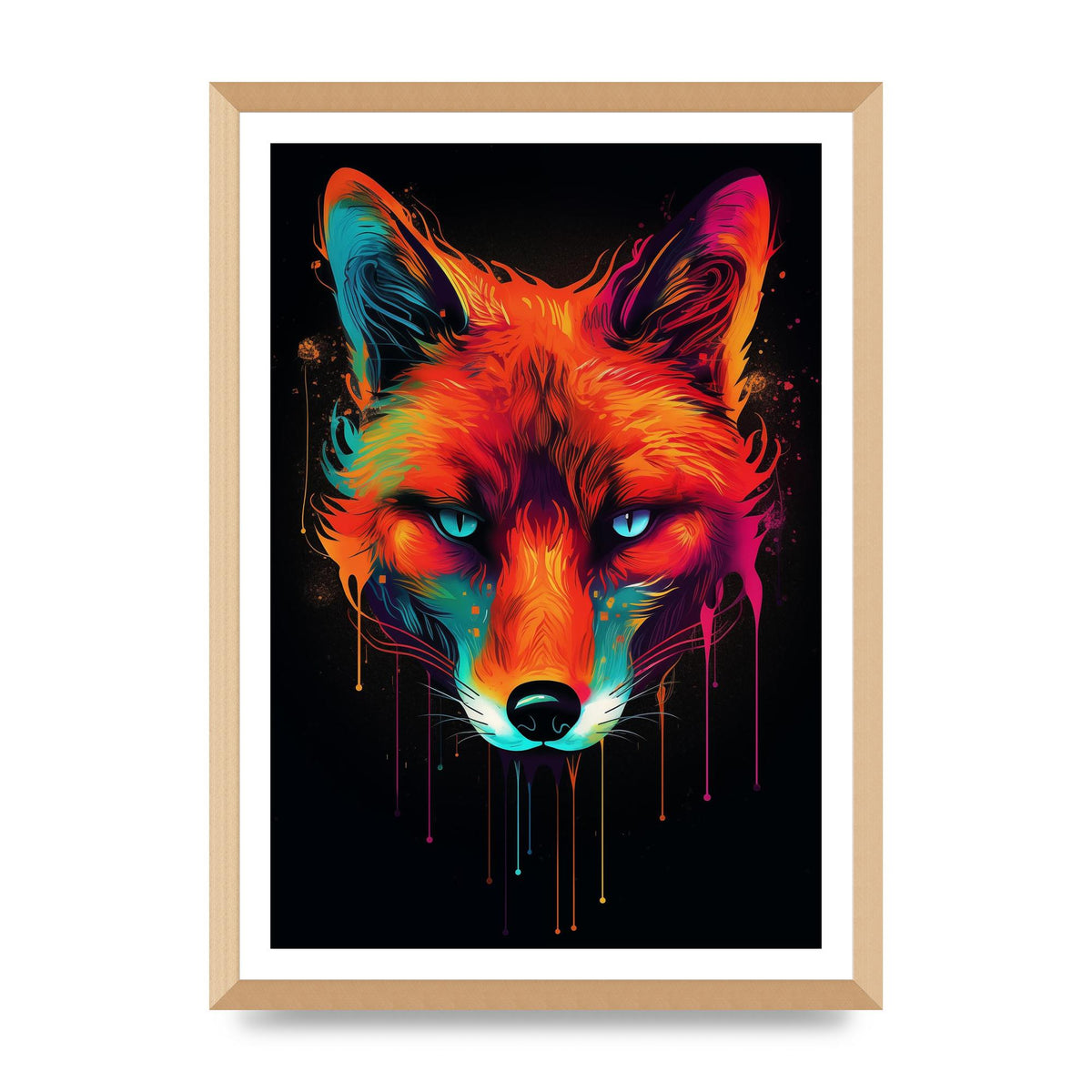 Cunning Fox in Dynamic Neon Reds