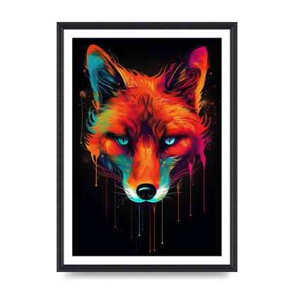 Cunning Fox in Dynamic Neon Reds