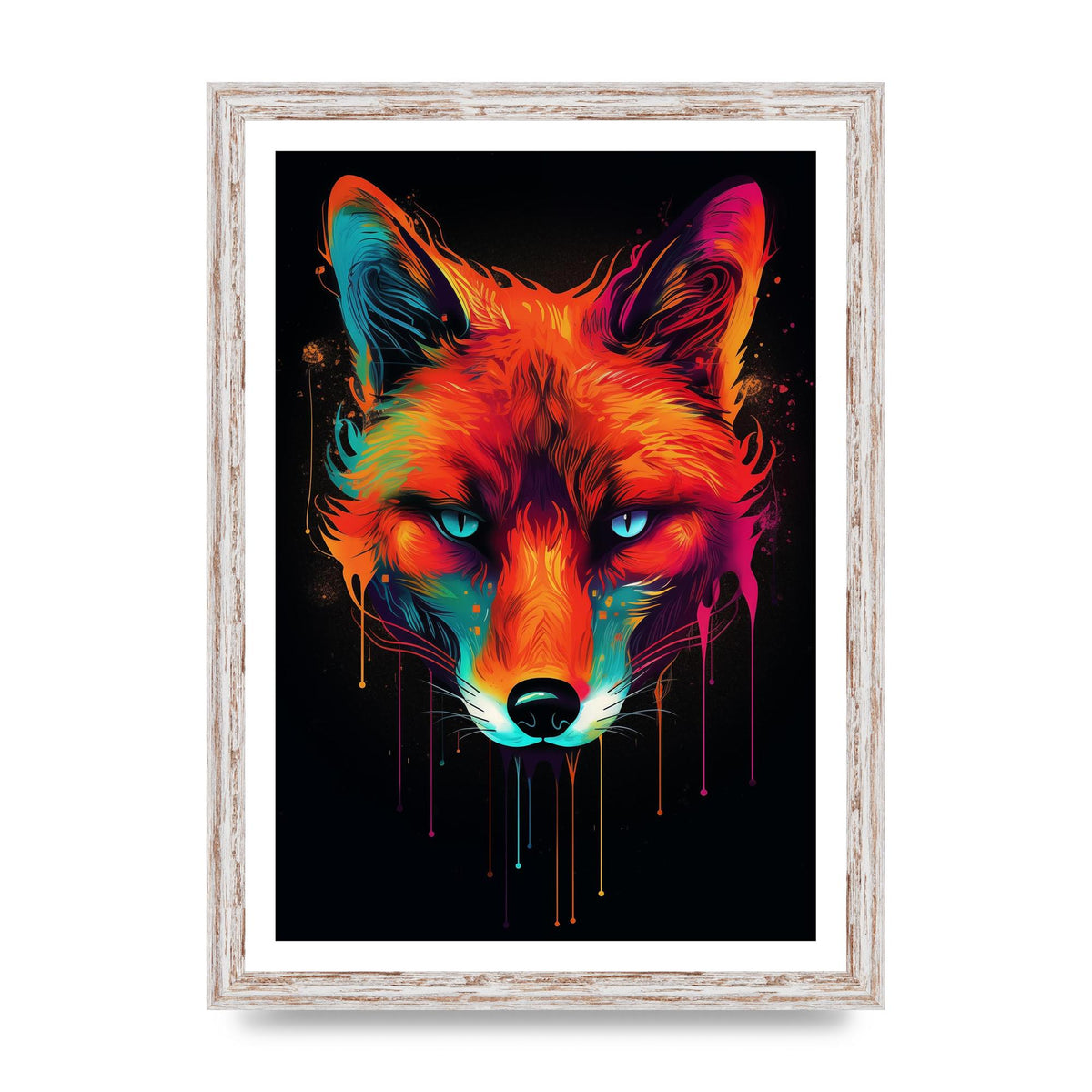 Cunning Fox in Dynamic Neon Reds