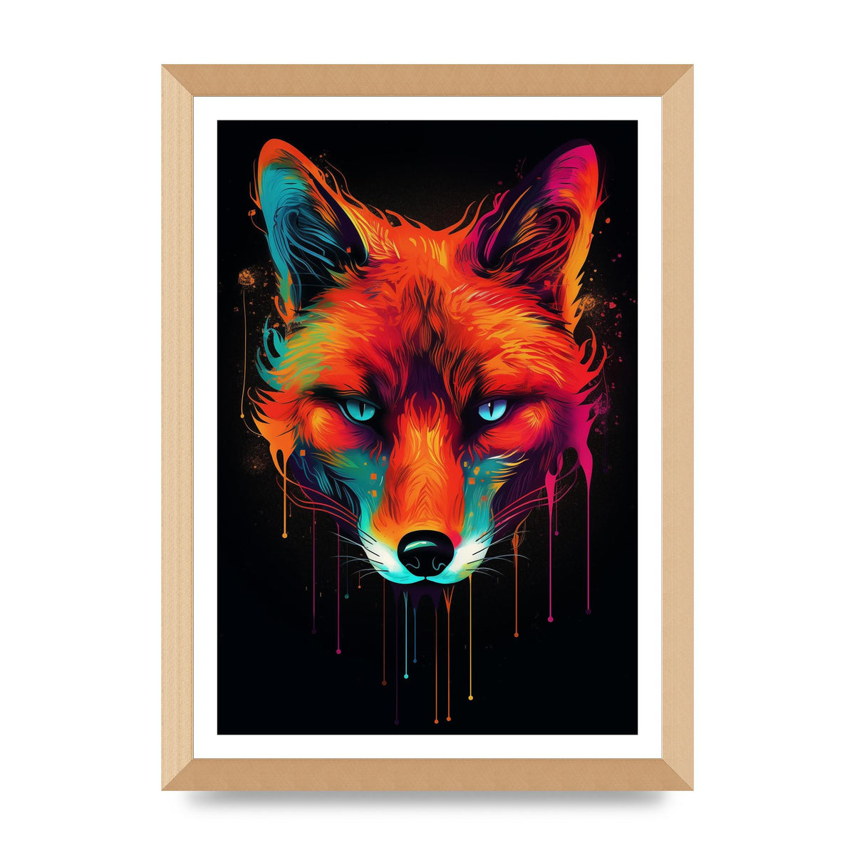 Cunning Fox in Dynamic Neon Reds