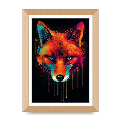 Cunning Fox in Dynamic Neon Reds
