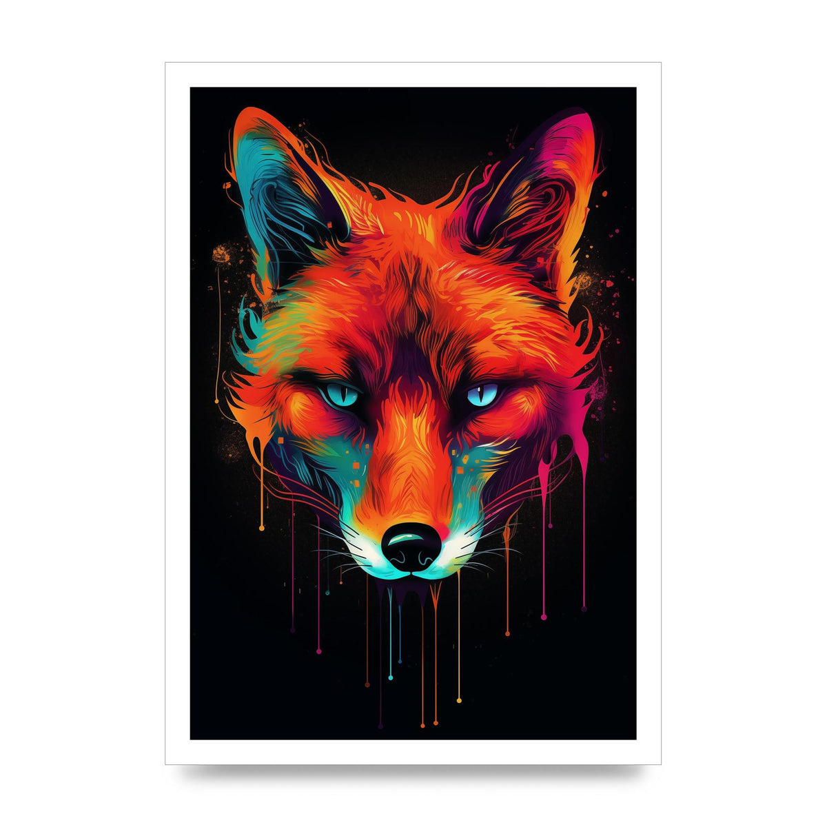 Cunning Fox in Dynamic Neon Reds