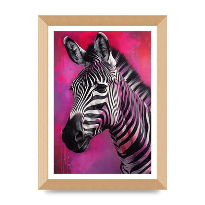 Zebras with Bold Pinks and Purples Contrast