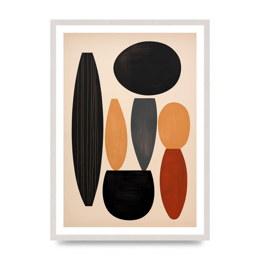 Boho Shapes Bold Grainy Contrast