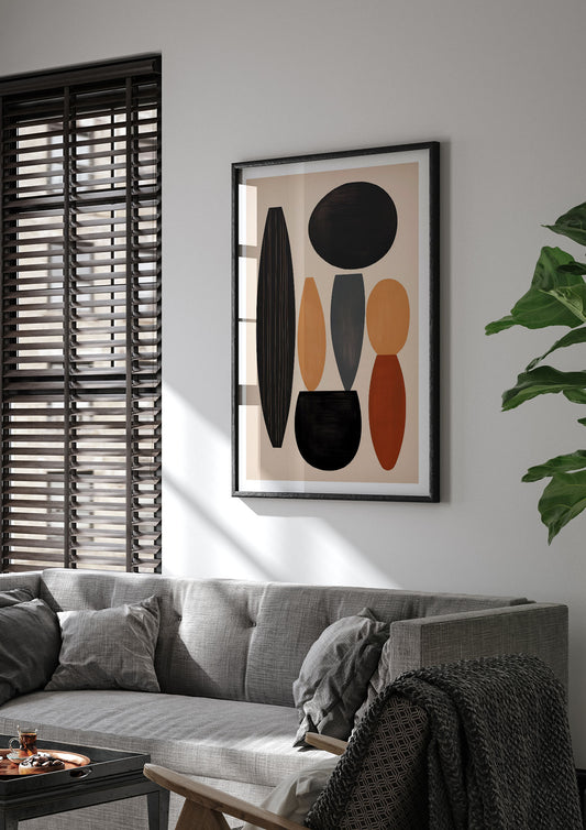 Boho Shapes Bold Grainy Contrast