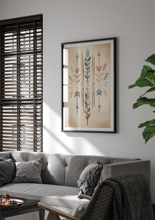 Arrow Alignment Soft Minimalist Boho Print