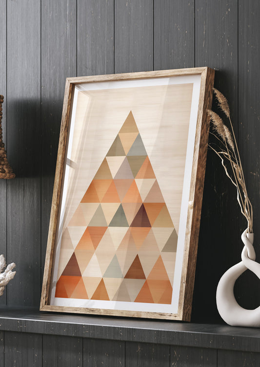 Triangle Harmony Soft Neutral Boho Print