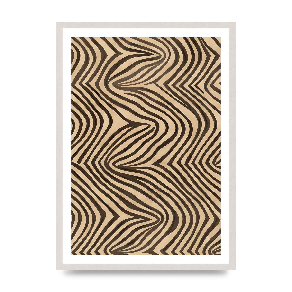 Tranquil Steps Boho Light Brown and Black Lines
