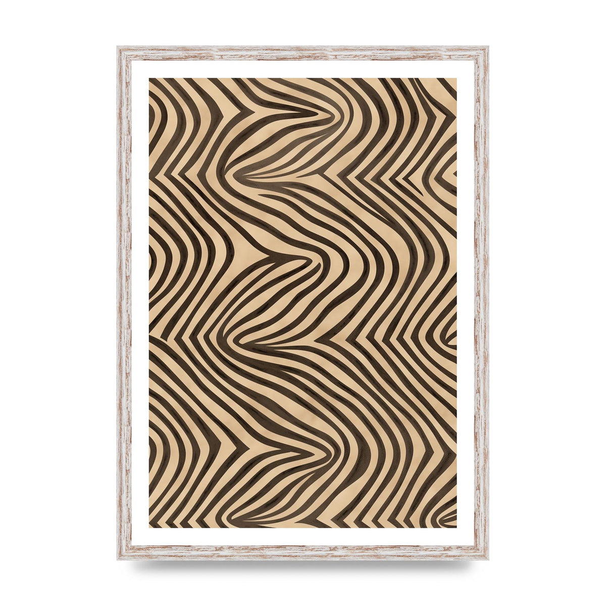 Tranquil Steps Boho Light Brown and Black Lines