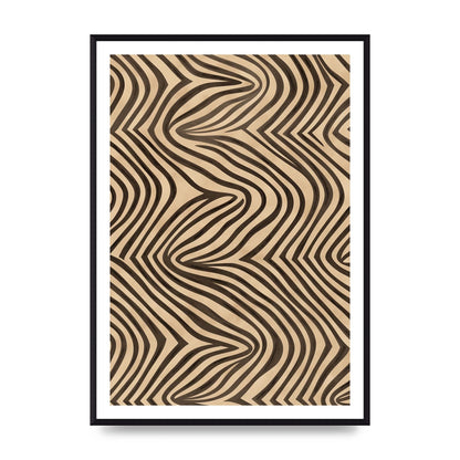 Tranquil Steps Boho Light Brown and Black Lines
