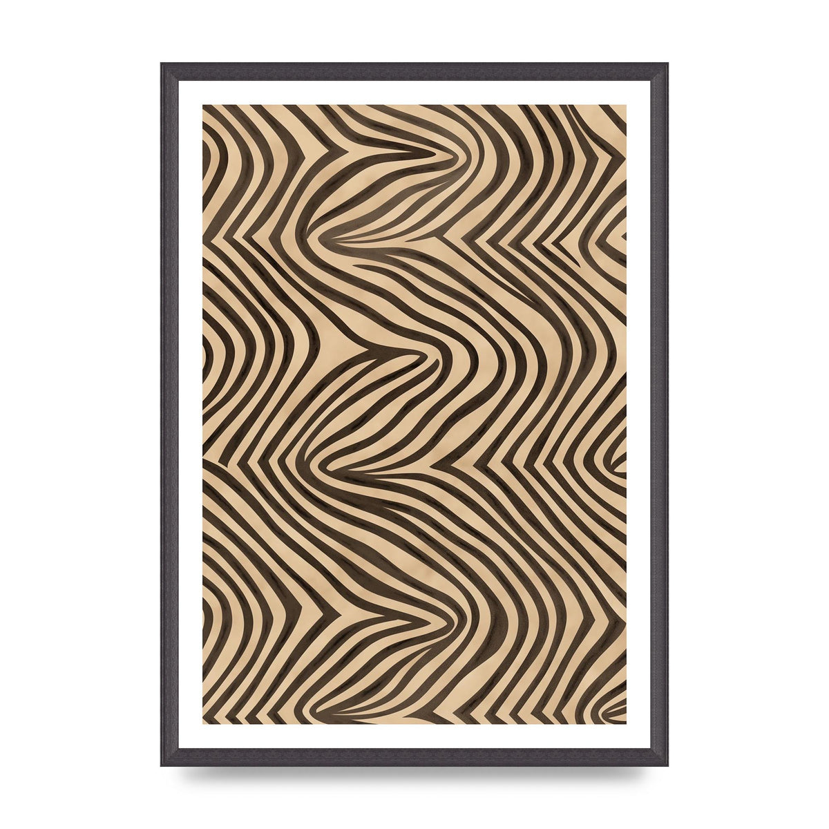 Tranquil Steps Boho Light Brown and Black Lines