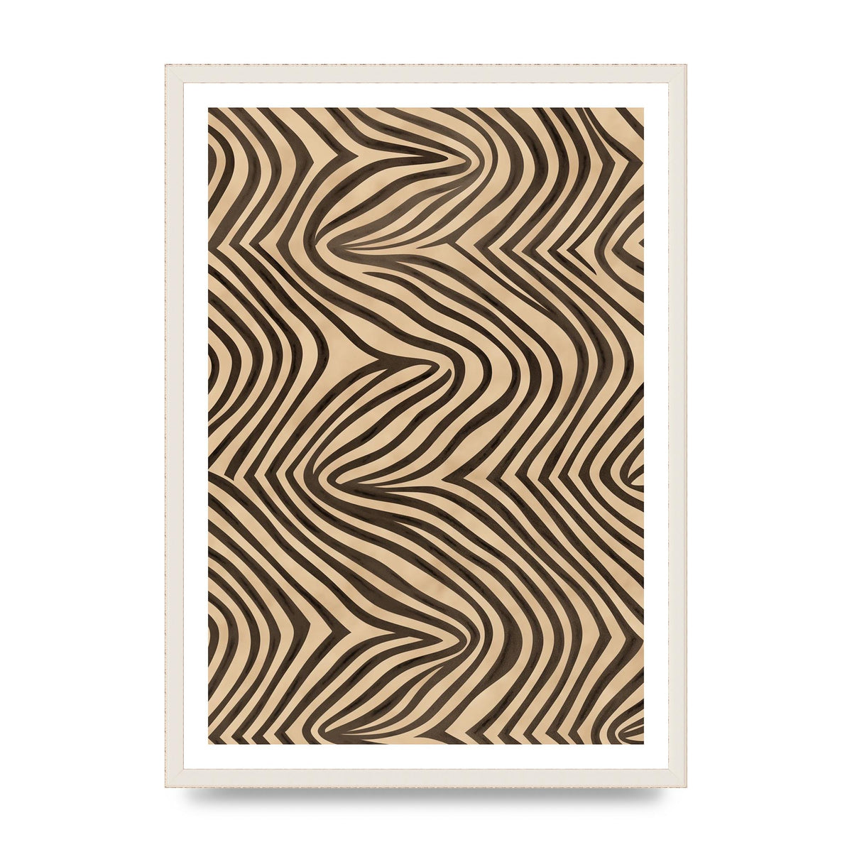 Tranquil Steps Boho Light Brown and Black Lines