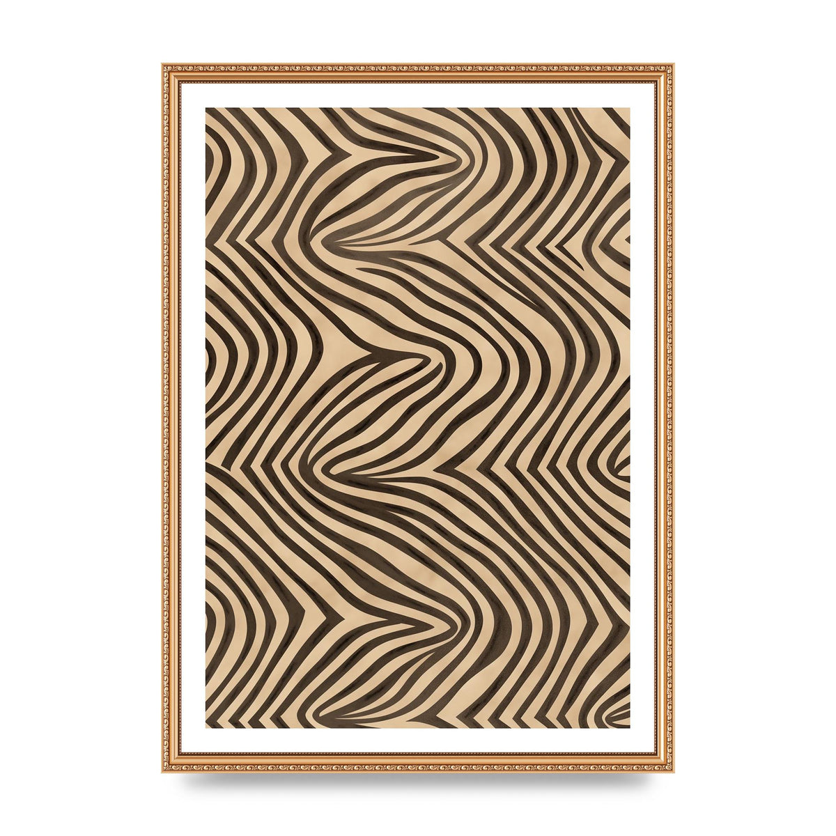 Tranquil Steps Boho Light Brown and Black Lines