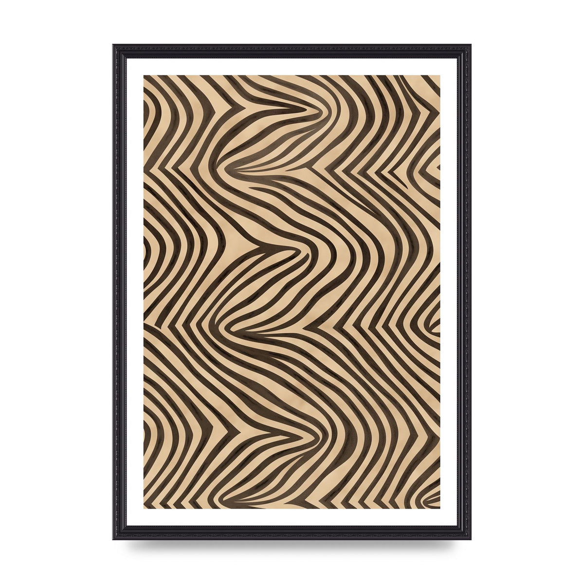 Tranquil Steps Boho Light Brown and Black Lines