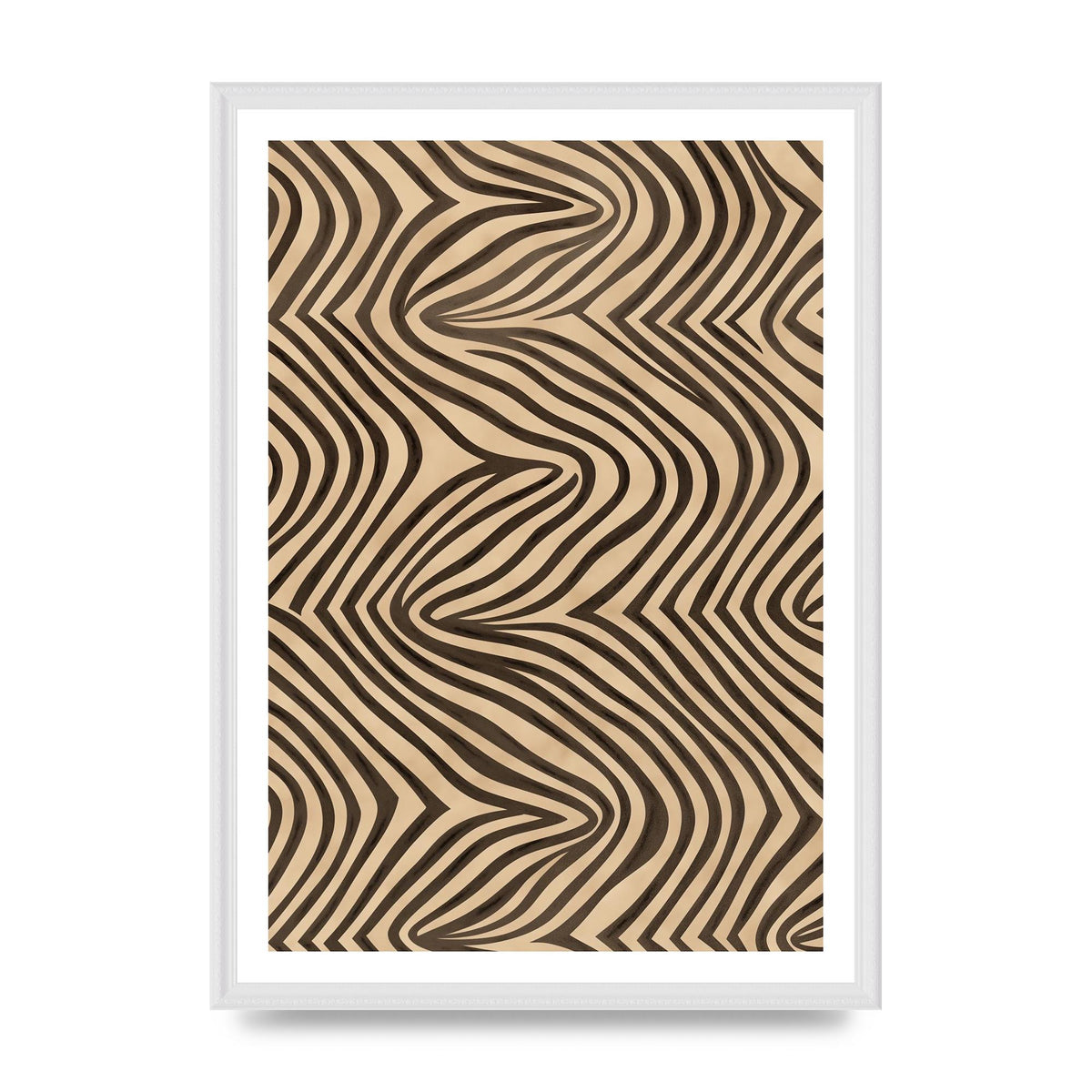 Tranquil Steps Boho Light Brown and Black Lines