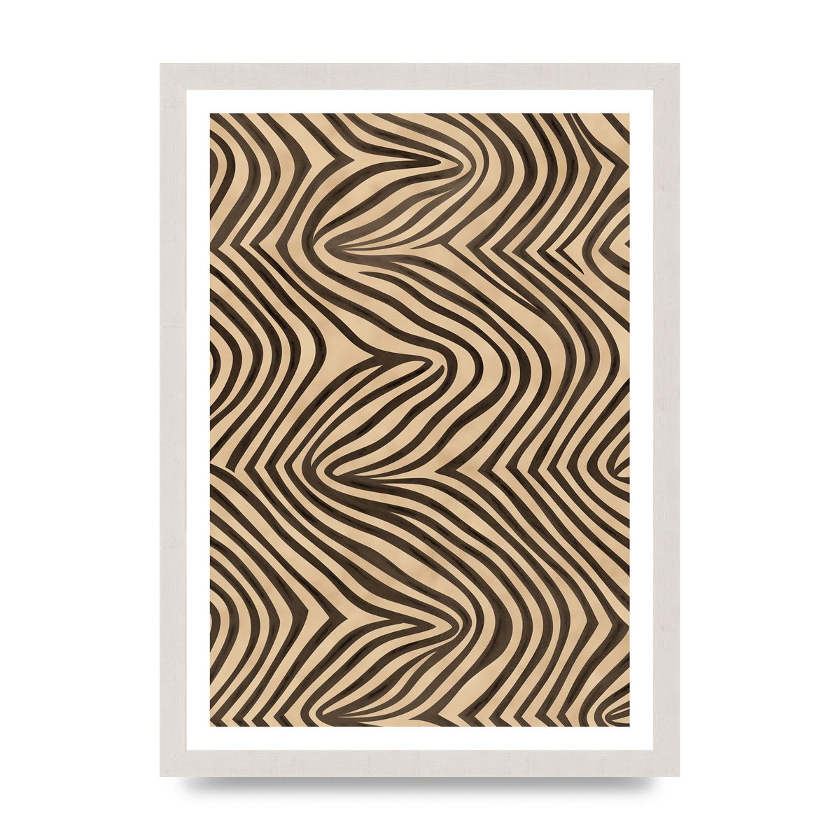 Tranquil Steps Boho Light Brown and Black Lines