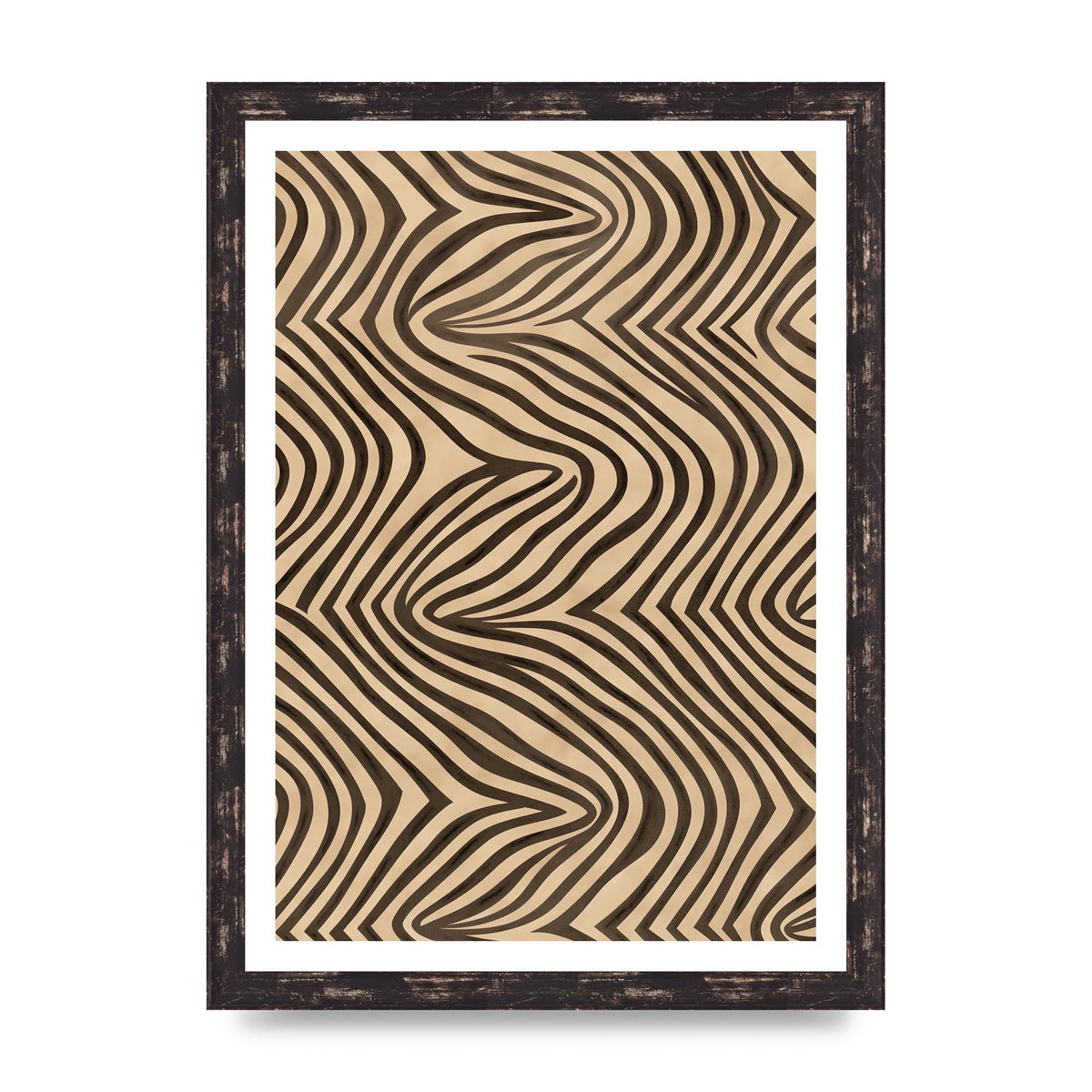 Tranquil Steps Boho Light Brown and Black Lines