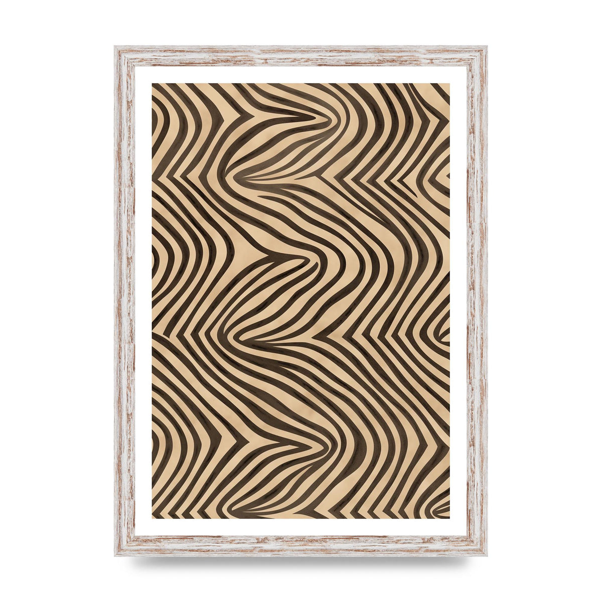 Tranquil Steps Boho Light Brown and Black Lines