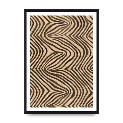Tranquil Steps Boho Light Brown and Black Lines