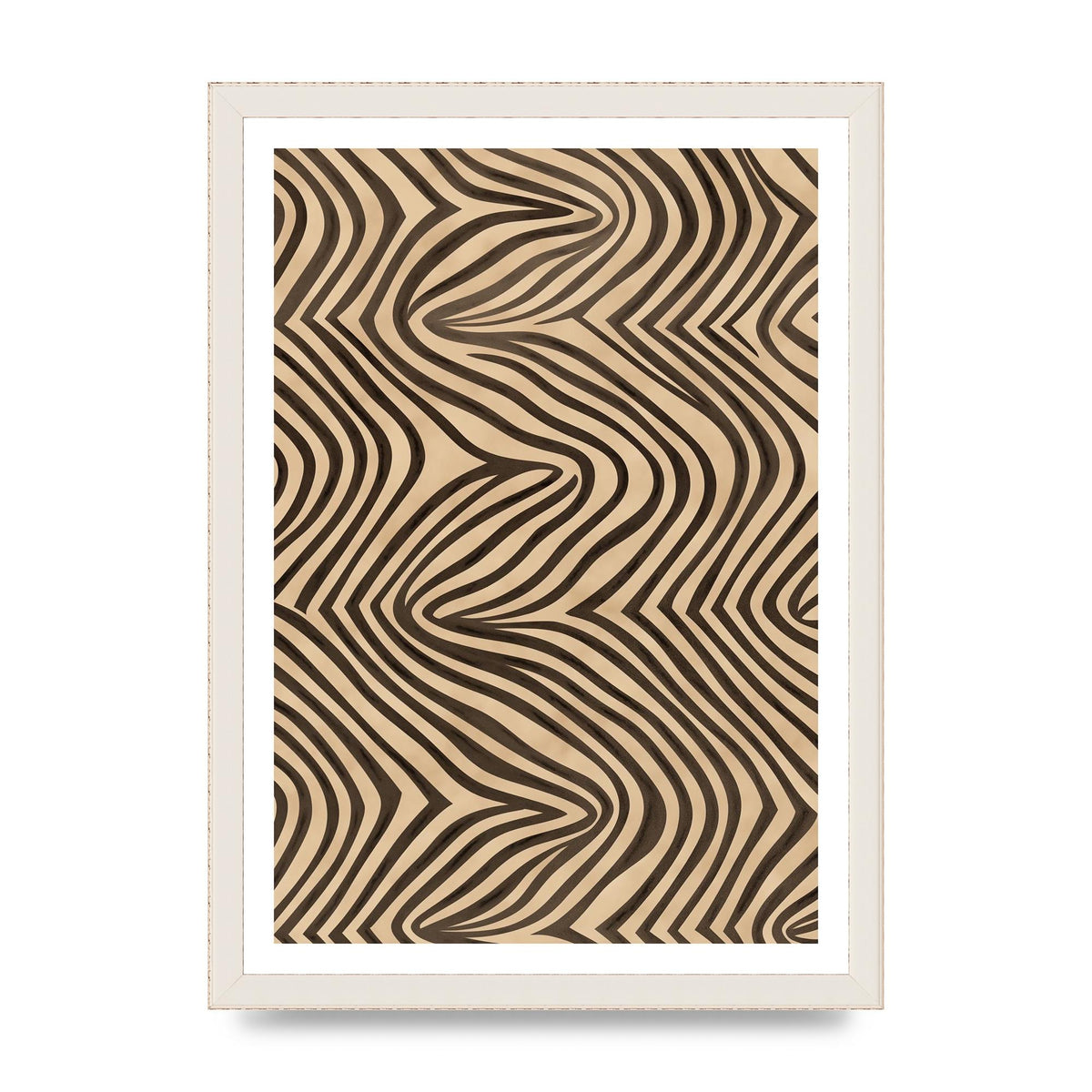 Tranquil Steps Boho Light Brown and Black Lines