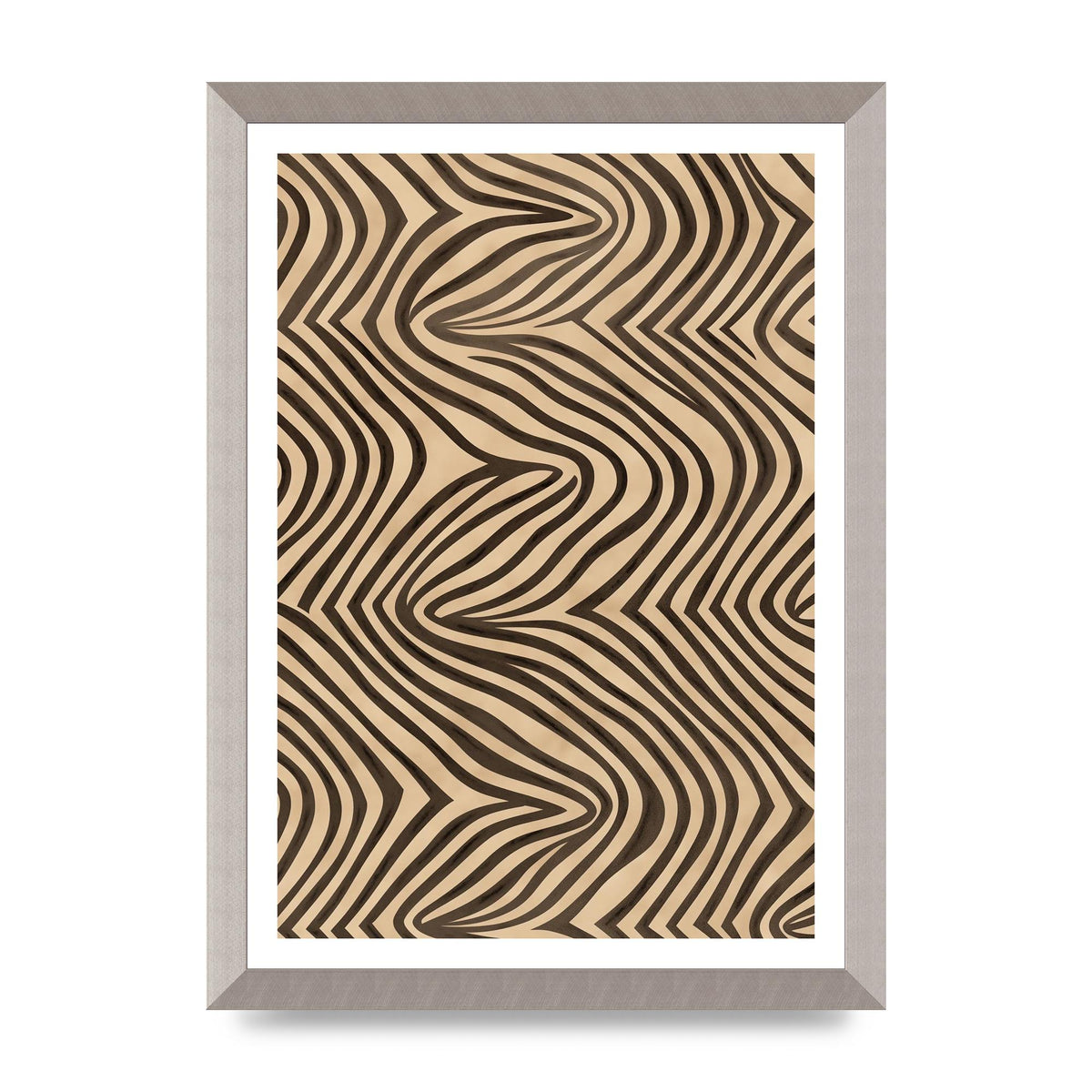 Tranquil Steps Boho Light Brown and Black Lines