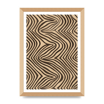 Tranquil Steps Boho Light Brown and Black Lines