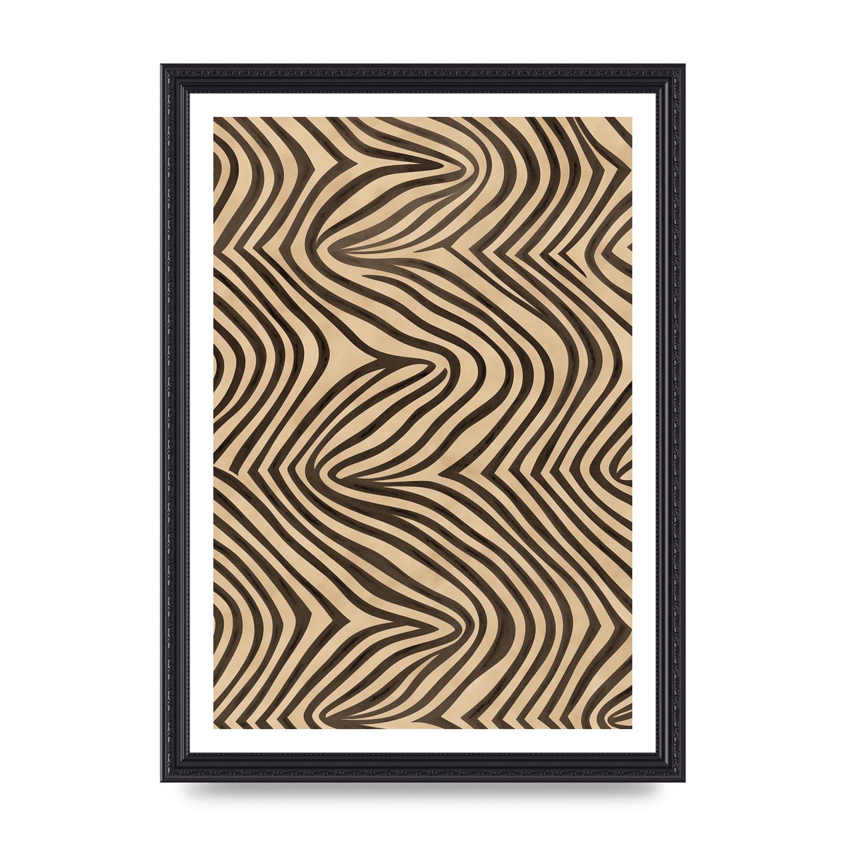 Tranquil Steps Boho Light Brown and Black Lines