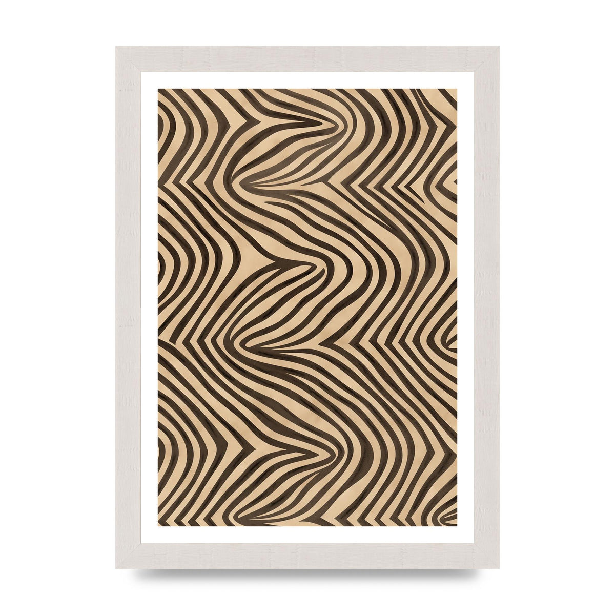 Tranquil Steps Boho Light Brown and Black Lines