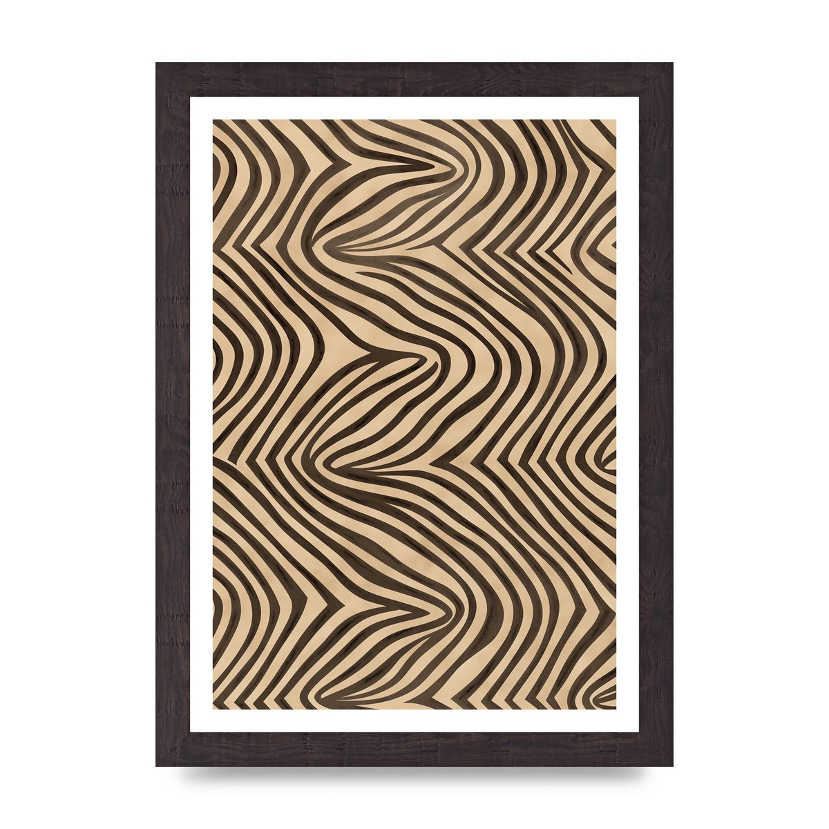 Tranquil Steps Boho Light Brown and Black Lines