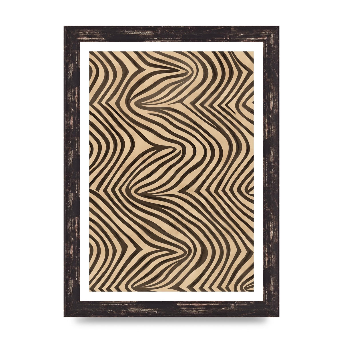 Tranquil Steps Boho Light Brown and Black Lines