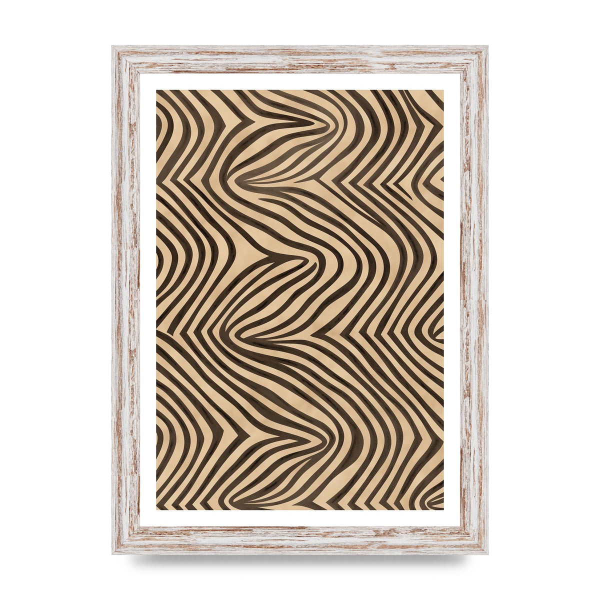 Tranquil Steps Boho Light Brown and Black Lines