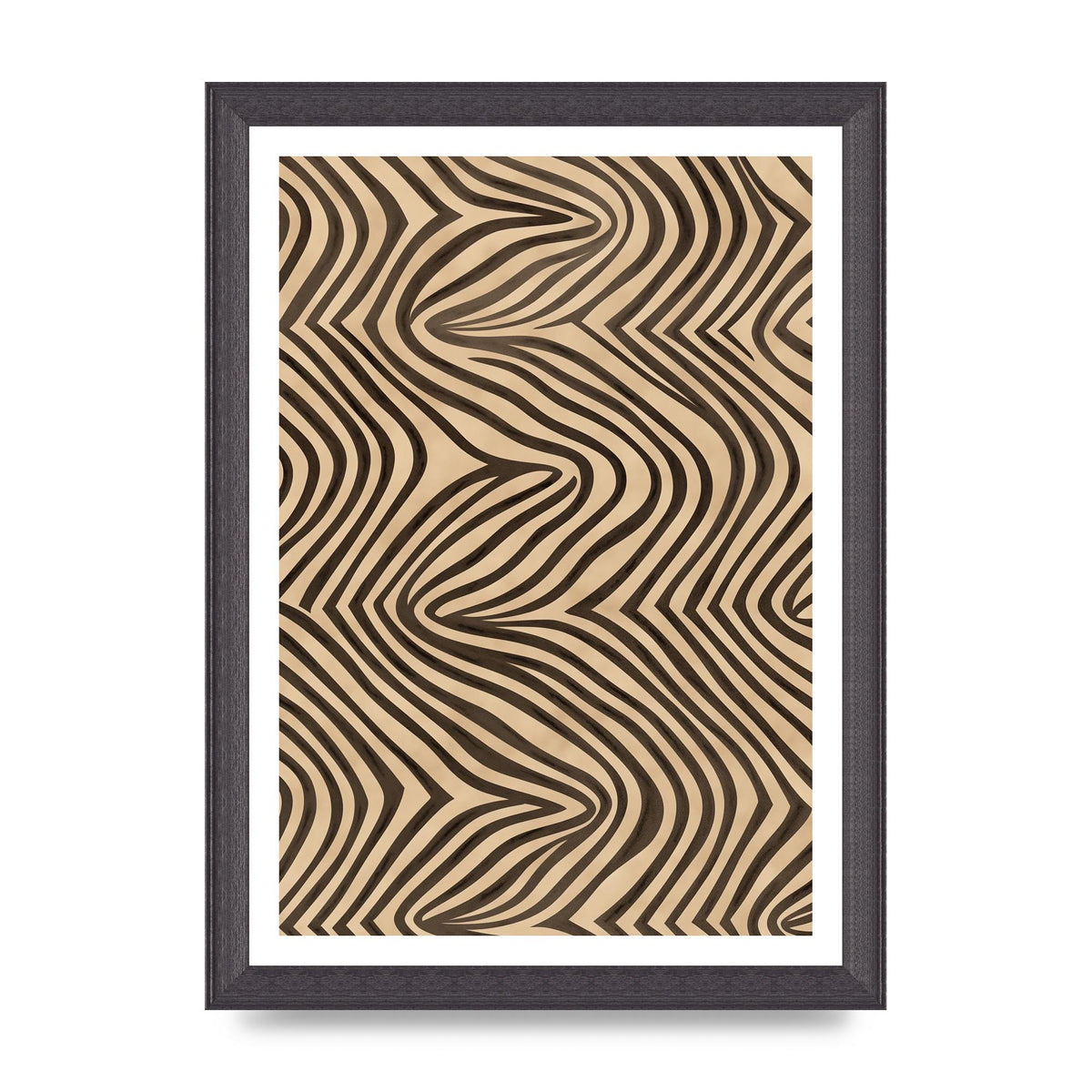 Tranquil Steps Boho Light Brown and Black Lines